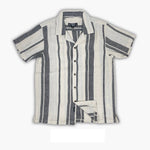 Textured Stripe Shirt- Black/Cream