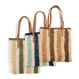 Striped Straw Tote